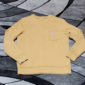 CARHARTT KHAKI POCKET PATCH LOGO RELAXED-FIT CREW-NECK SWEATSHIRT